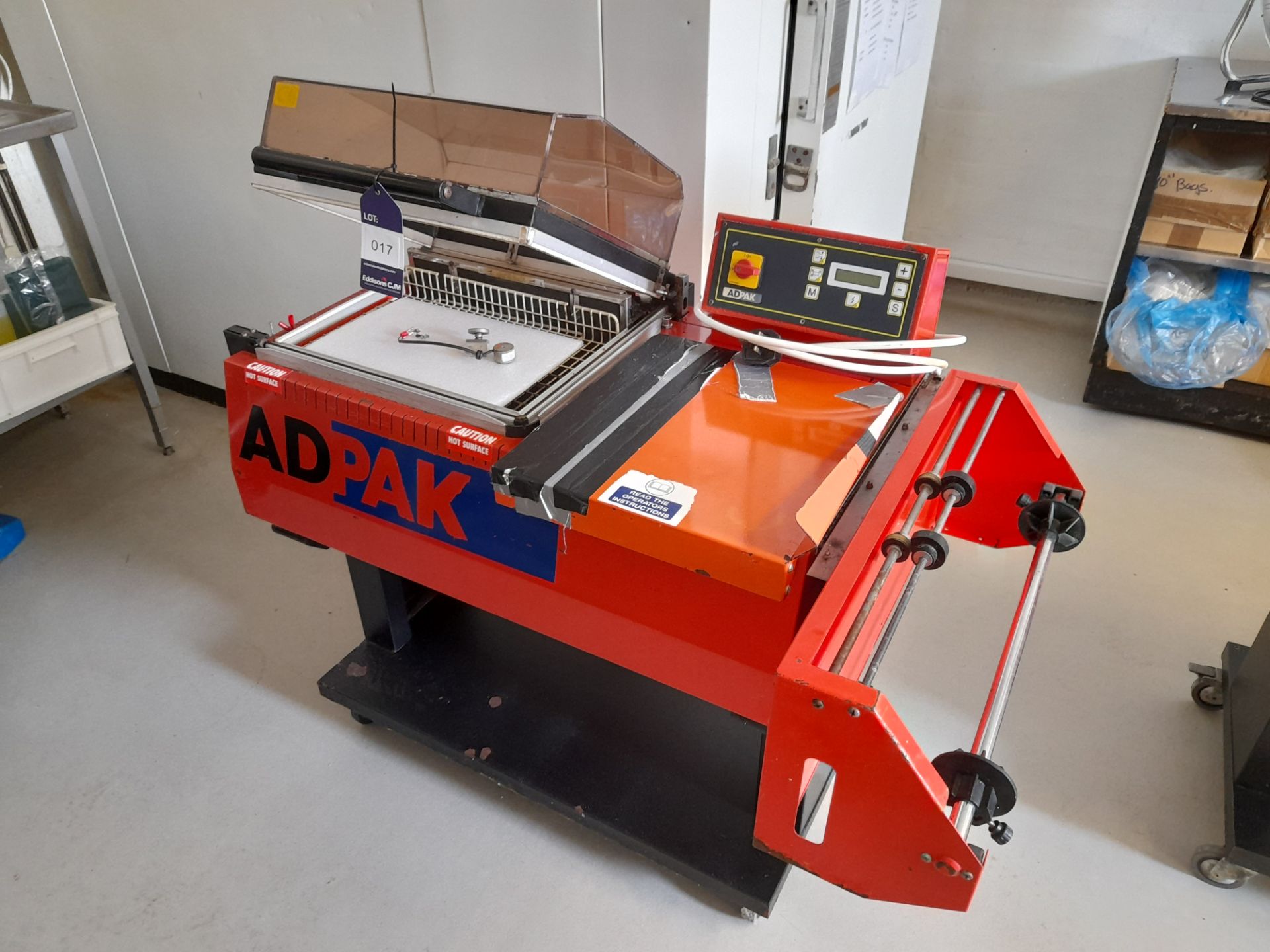 Adpak AD440 Shrink Wrapping Machin, Year: 2007, Serial: 0018312 (Advise Requires New Magnet). (