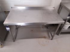 Stainless Steel Bench (Approximately 1200x650mm) (please note this lot also forms part of
