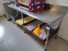 Sisson Stainless Steel Bench (Approximately 2000x700mm) (please note this lot also forms part of