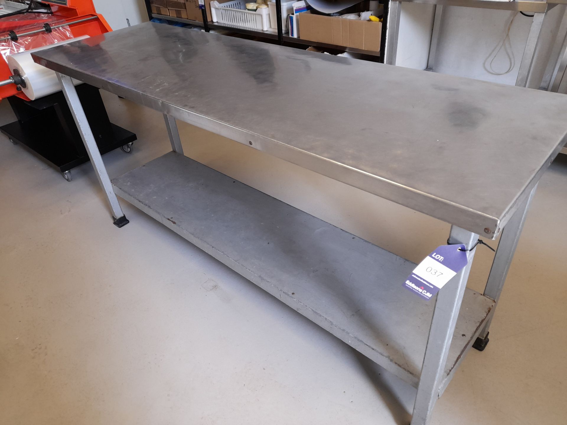 Stainless Steel Bench (Approximately 1750x540mm) (please note this lot also forms part of