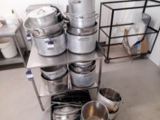 Quantity of Assorted Pots and Pans (please note this lot also forms part of composite lot 118)