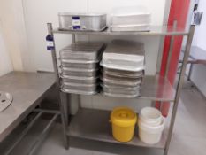 Stainless Steel Shelving Unit (Approximately 1200x575) (please note this lot also forms part of
