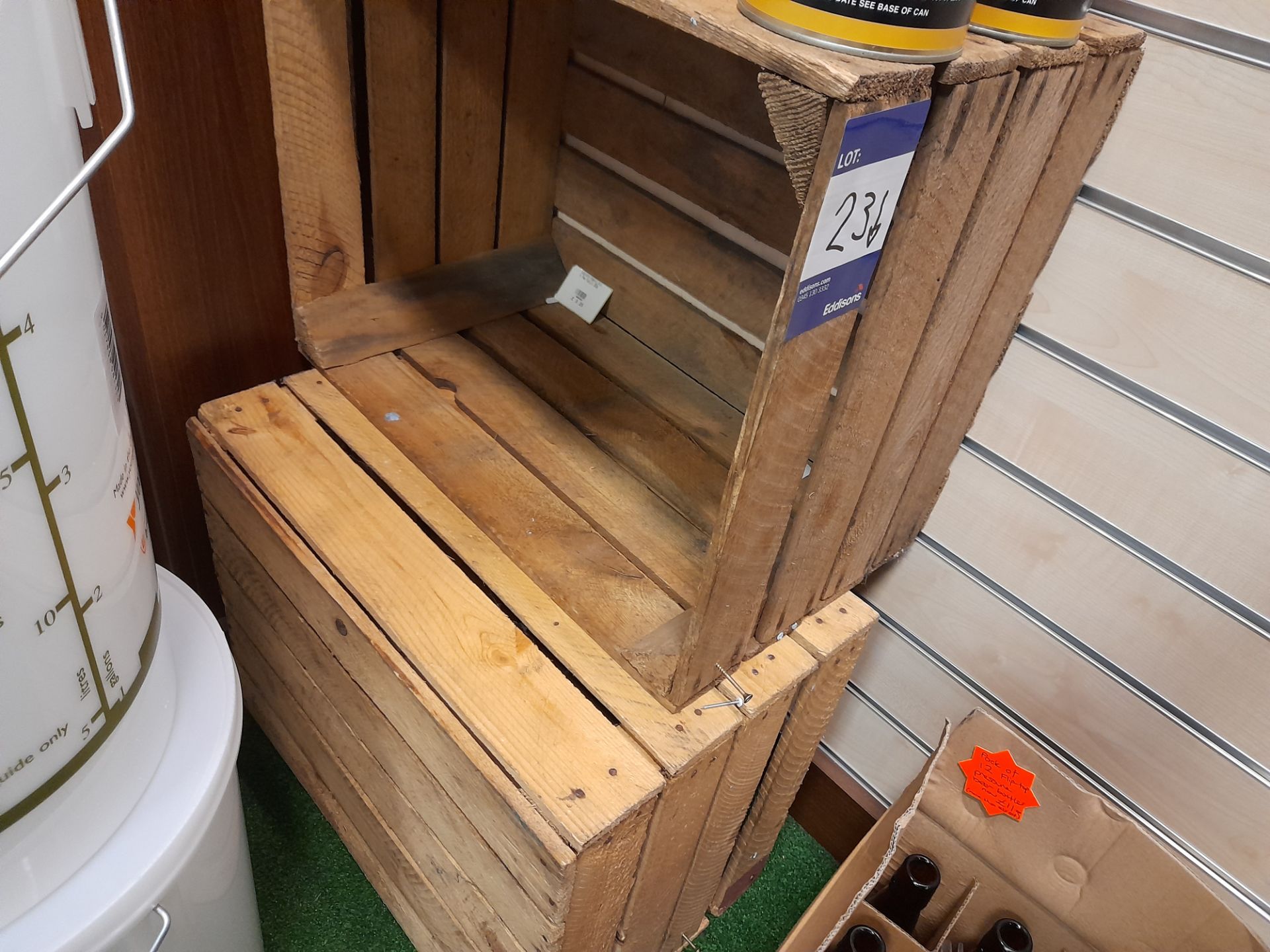 4x Wooden Storage Crates (removal Friday 30 July only, please do not bid if you cannot collect on - Image 2 of 2