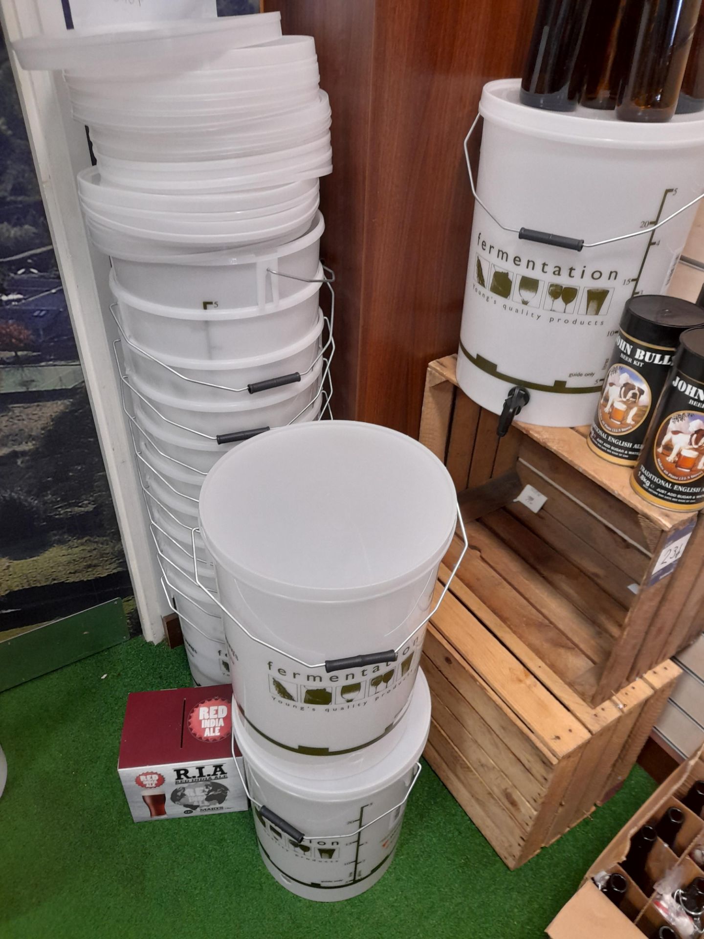 Assorted Home Brewing Stock to include Youngs Fermentation Buckets, Plastic Bottles, Beer Kits, - Image 2 of 24