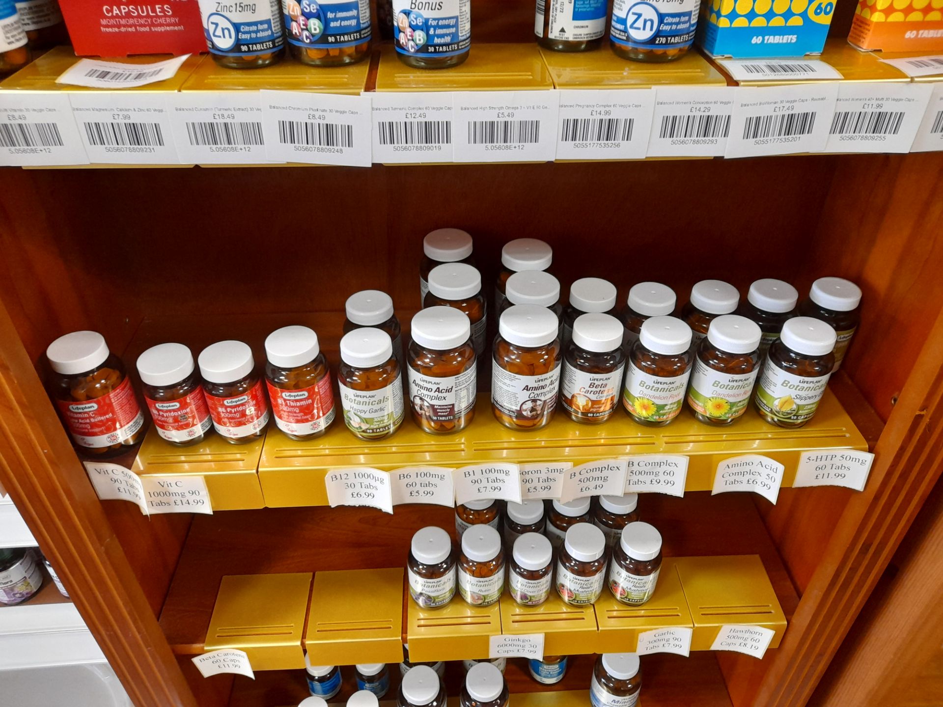 Assortment of Stock to shelves and cupboard to include tablets (potassium, zinc, B1 Thiamin), - Image 5 of 19