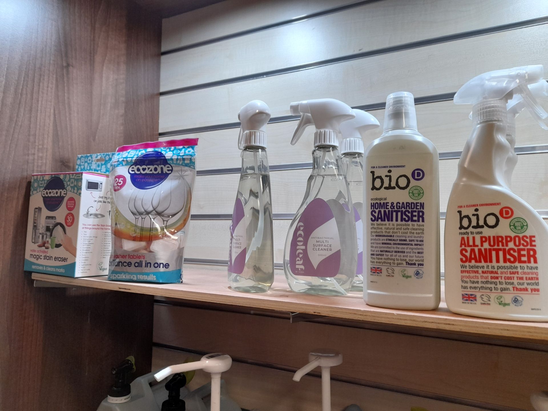 Assortment of Sanitising/Cleaning Products (some part used) to shelf to include Bio Ecological - Image 8 of 8