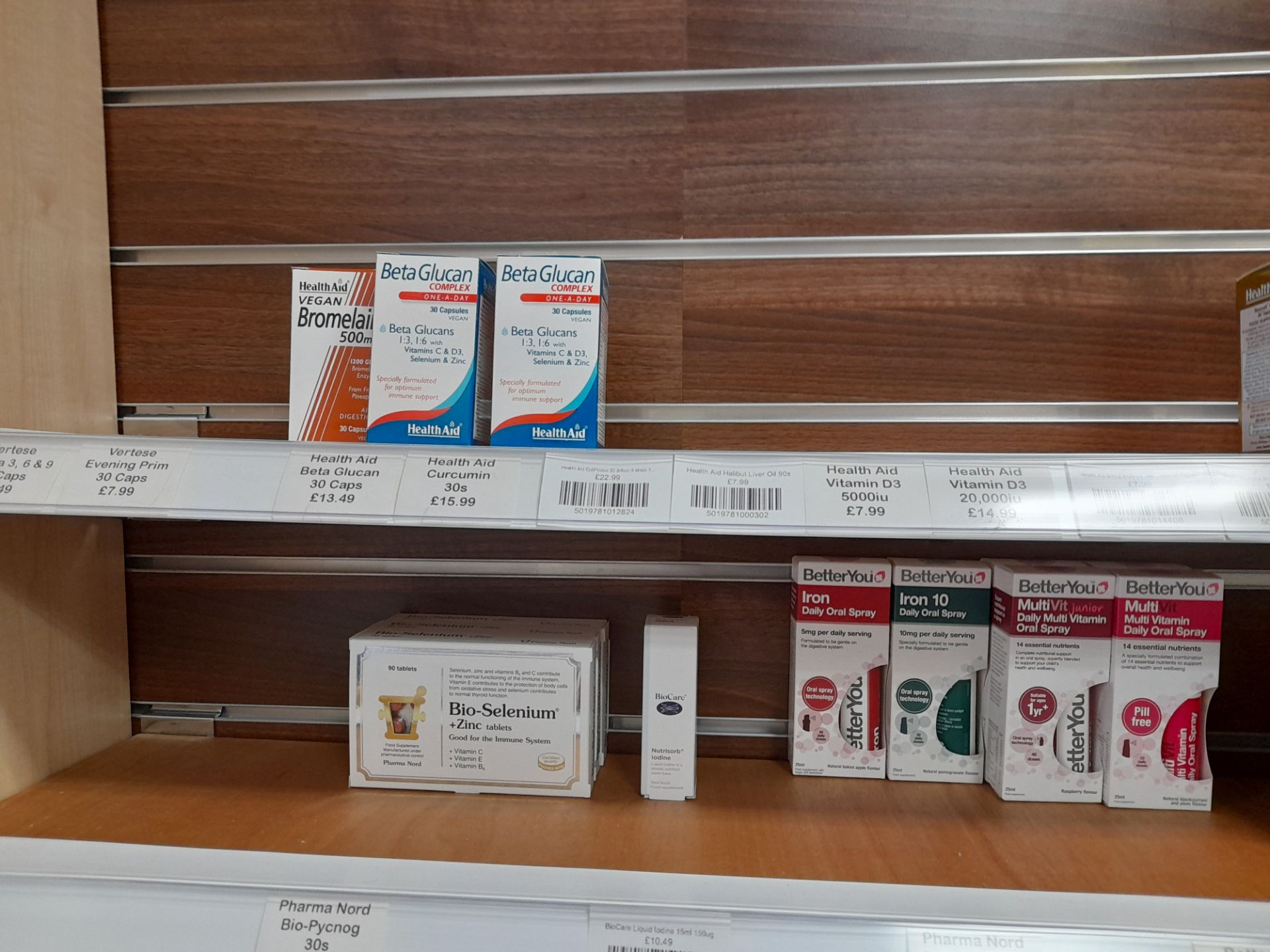 Assortment of Stock to shelves and cupboard to include tablets (potassium, zinc, B1 Thiamin), - Image 17 of 19