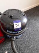 Henry Vacuum Cleaner (removal Friday 30 July only, please do not bid if you cannot collect on this