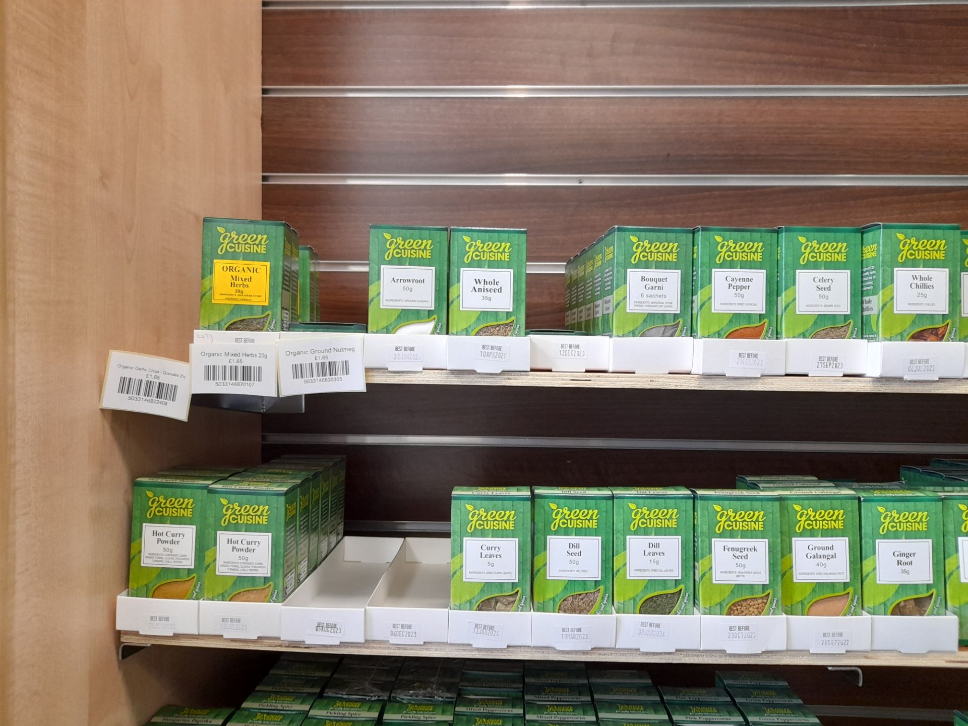 Assortent of Stock to include organic tea bags, organic tea, coffee filters, herbs and spices ( - Image 14 of 15