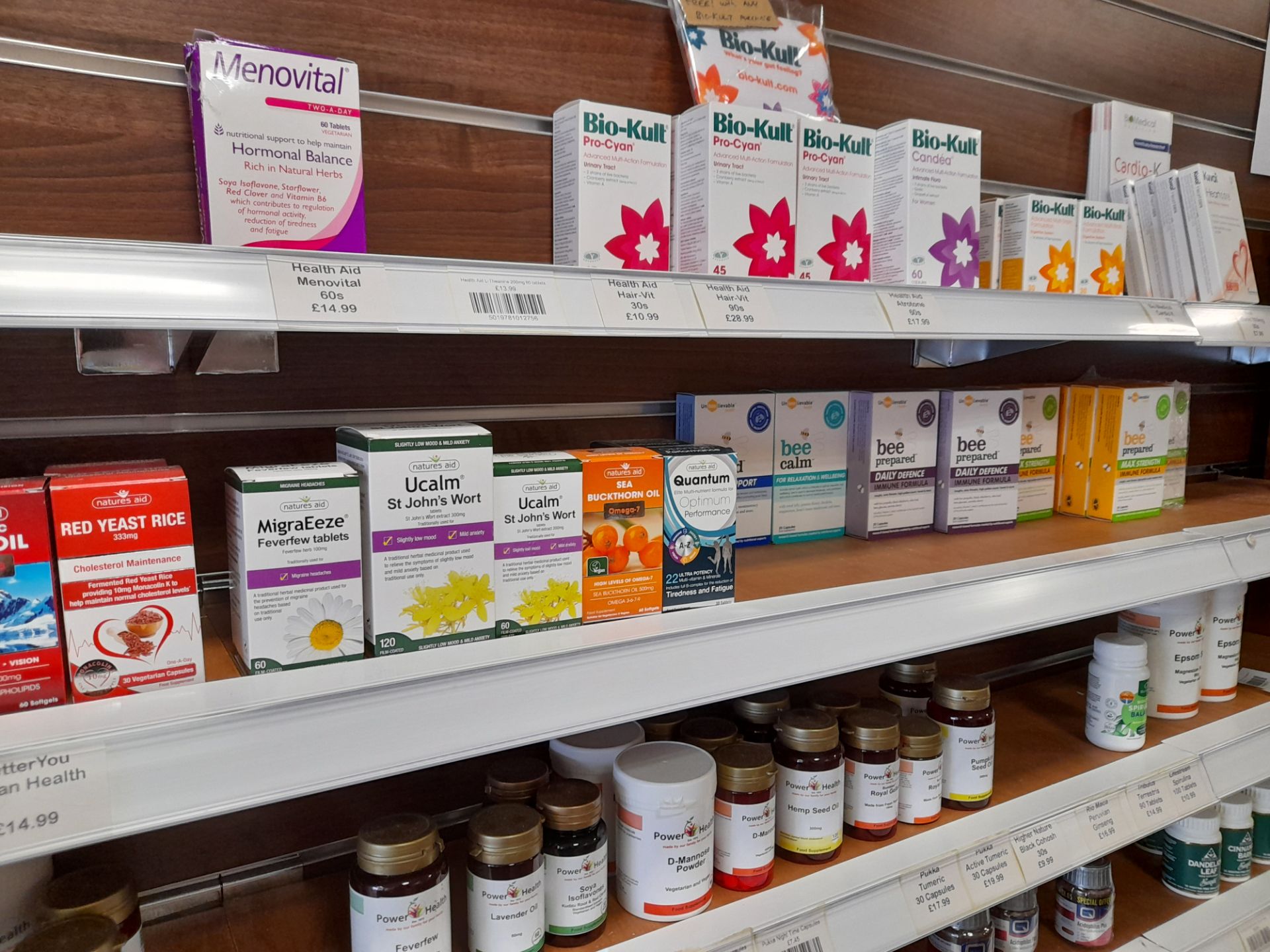 Assortment of Stock to shelves and cupboard to include tablets (potassium, zinc, B1 Thiamin), - Image 19 of 19