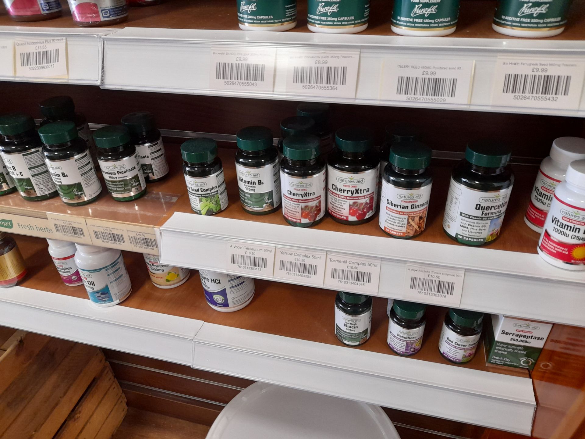 Assortment of Stock to shelves and cupboard to include tablets (potassium, zinc, B1 Thiamin), - Image 10 of 19