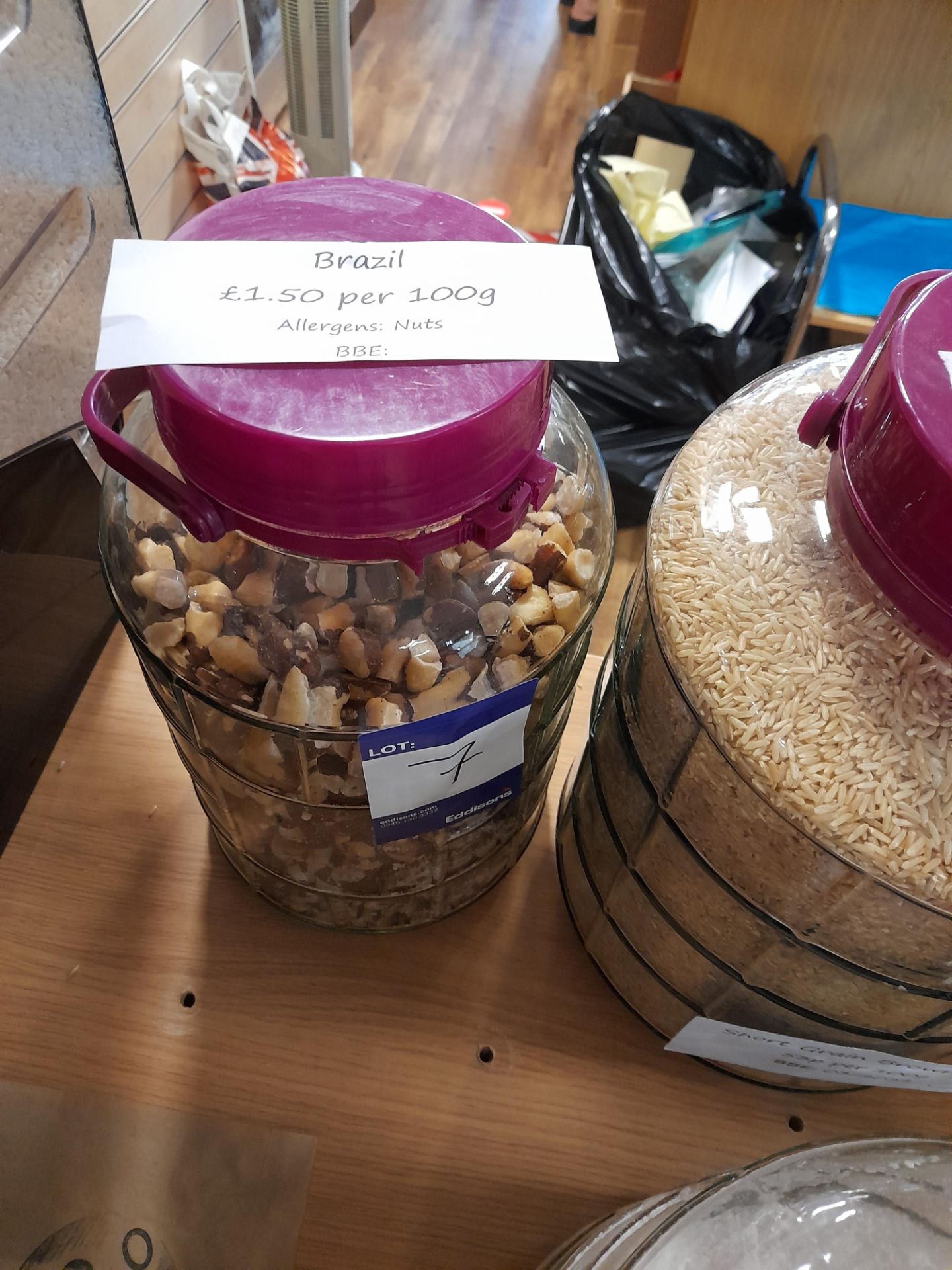 9 Various Stock Jars and Stock including brazil nuts, gluten free macaroni, soup mix, milk chocolate - Image 2 of 10