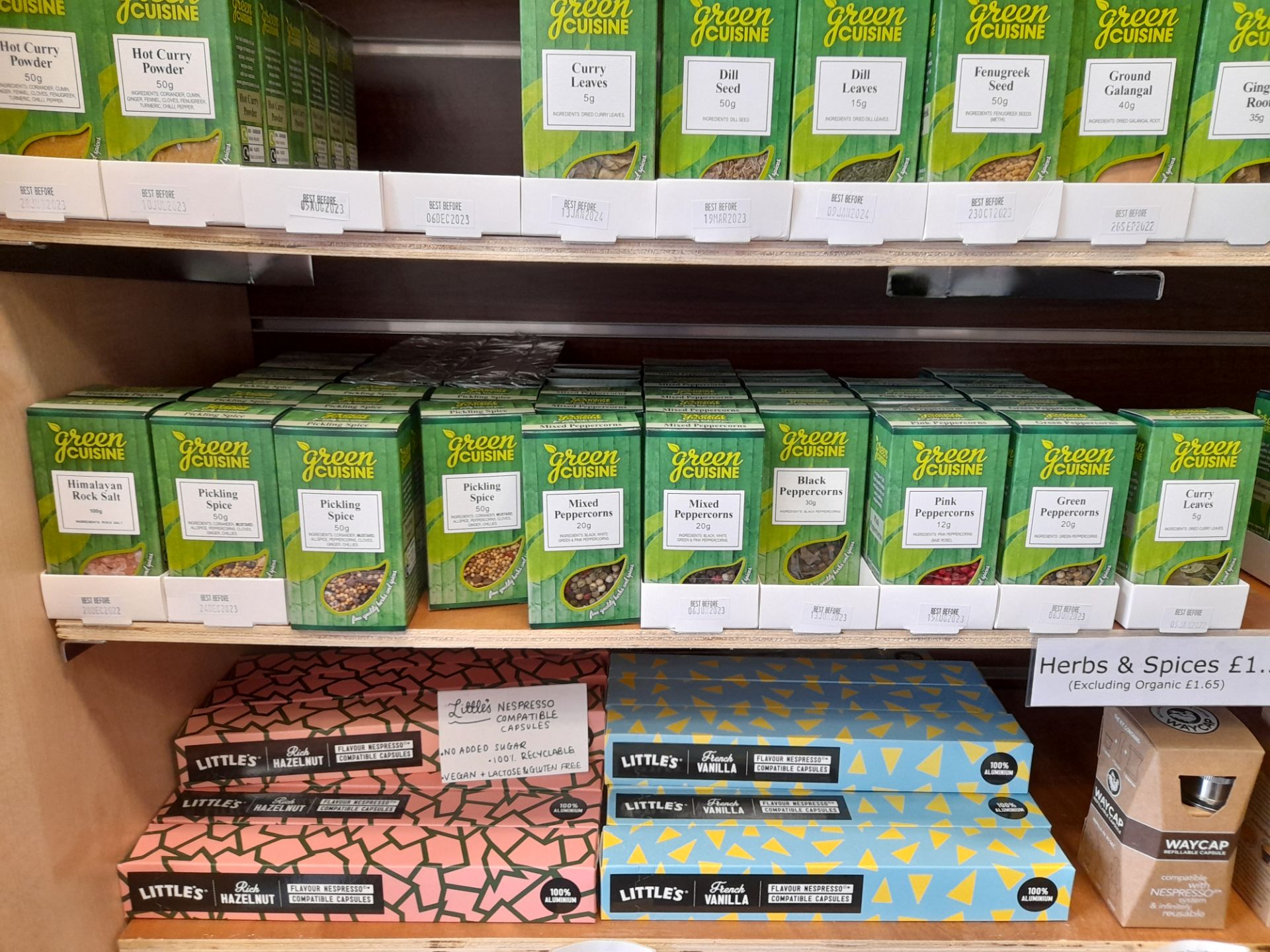 Assortent of Stock to include organic tea bags, organic tea, coffee filters, herbs and spices ( - Image 12 of 15