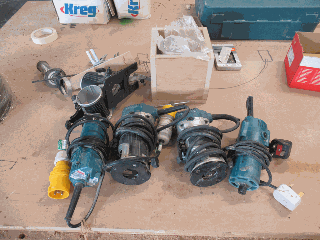 4 x Various Makita Routers