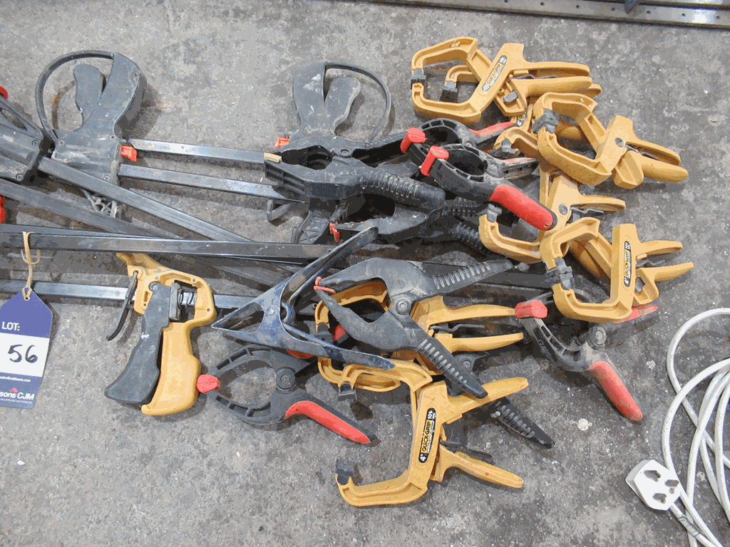 Qty of Various Quick-Grip Hand Clamps, Bar Clamps, etc.