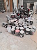 Quantity of Morrells paint & stains etc., as lotted (part cans only)