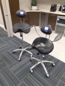 2 x Adjustable ergonomic stools. Location – London. Viewing strongly recommended in order to