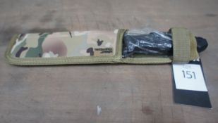 Kombat tactical knife with camo sleeve (buyer must be aged 18 or over and must collect in person an