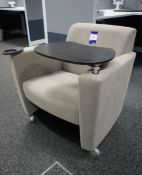 Upholstered mobile ergonomic chair, with integrate