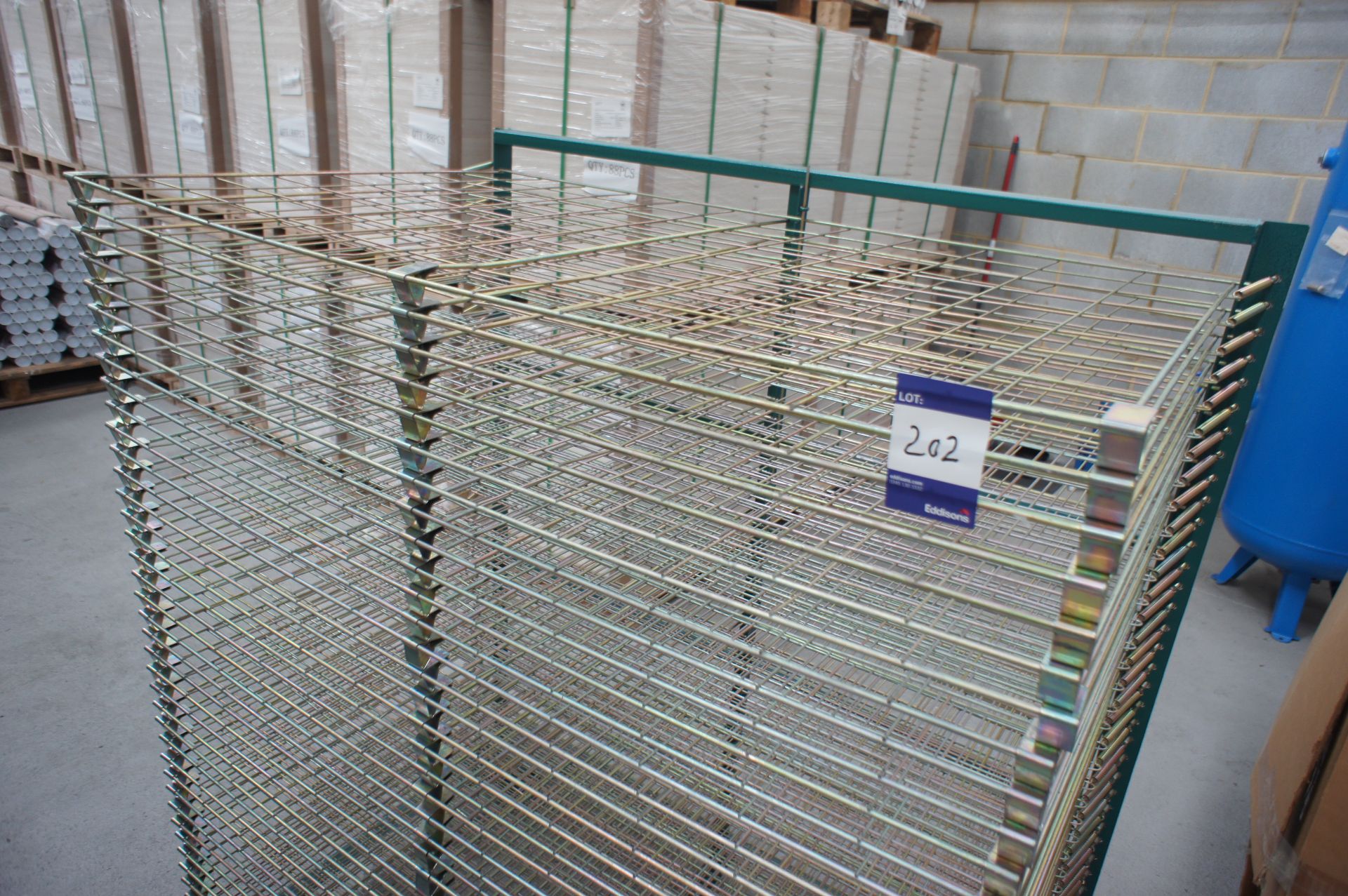 Steel fabricated mobile drying rack, with 40 racks - Image 3 of 3