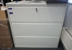 Metal 3 drawer lateral filing cabinet (1000 x 980