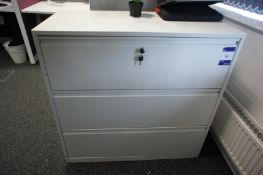 Metal 3 drawer lateral filing cabinet (1000 x 980
