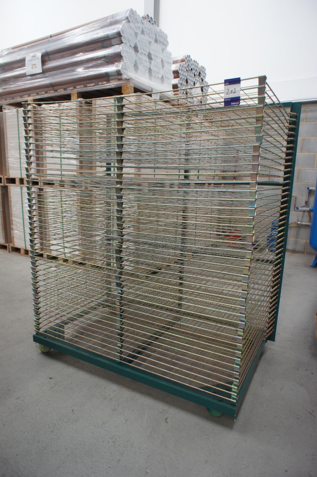 Steel fabricated mobile drying rack, with 40 racks - Image 2 of 3