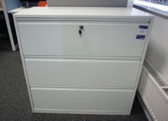 Metal 3 drawer lateral filing cabinet (1000 x 980