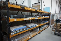 2 x Bays of racking, and contents, comprising fabric