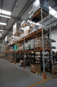 4 x Bays of Apex pallet racking, comprising 5 x uprights (6m x 1.1m), and 24 x crossbeams (3.3m) *