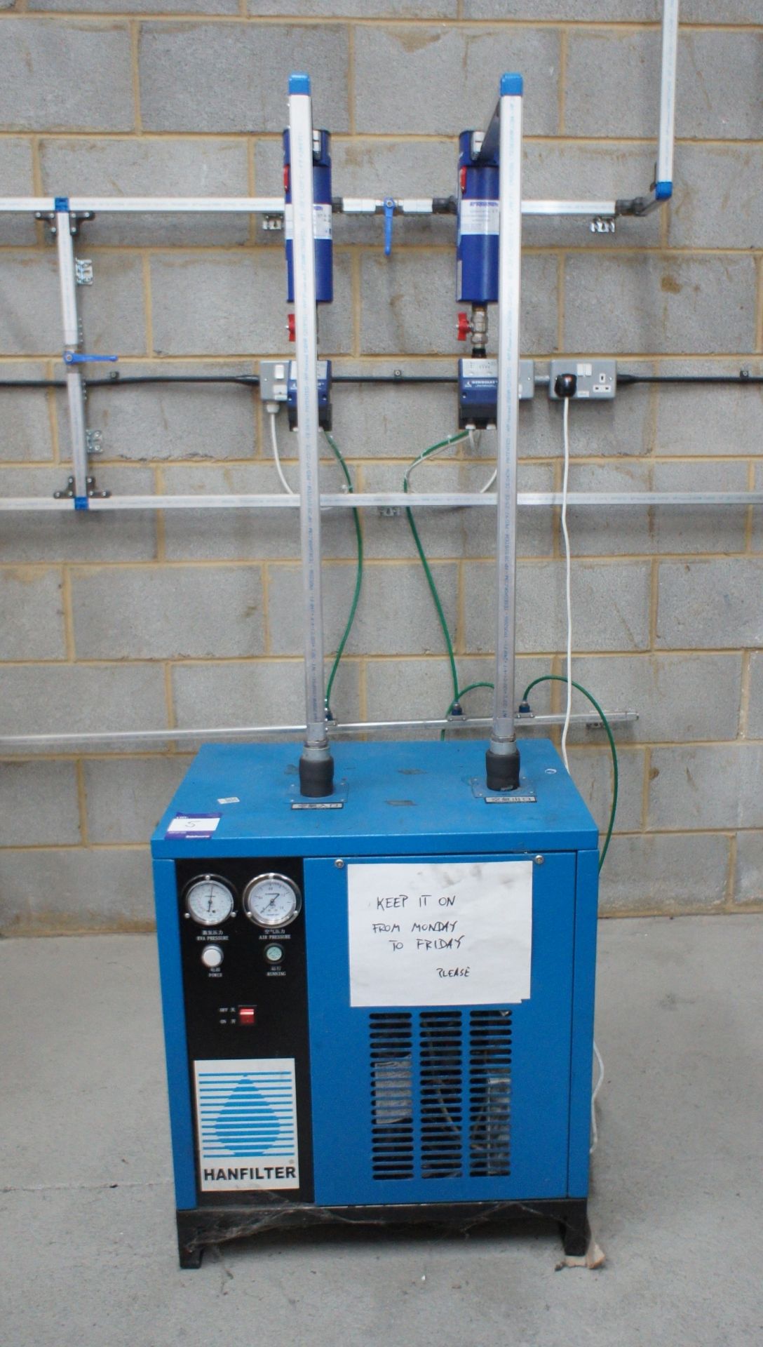 Complete compressed air system, comprising Sulair AS1508 packaged compressor (3876 hours, Serial - Image 7 of 11