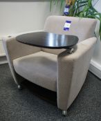 Upholstered mobile ergonomic chair, with integrate