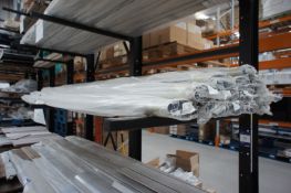 Quantity of Spacebeam Extrusion, 9’11” length (aluminium), to middle shelf of racking