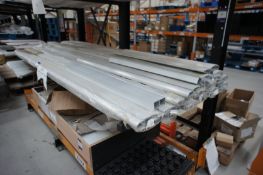 Quantity of Spacebeam Extrusion, 9’11” length (aluminium), to 2nd bottom shelf of racking