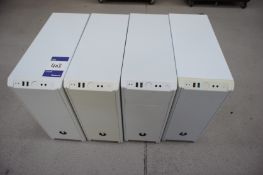 4 x Computer cases, in white