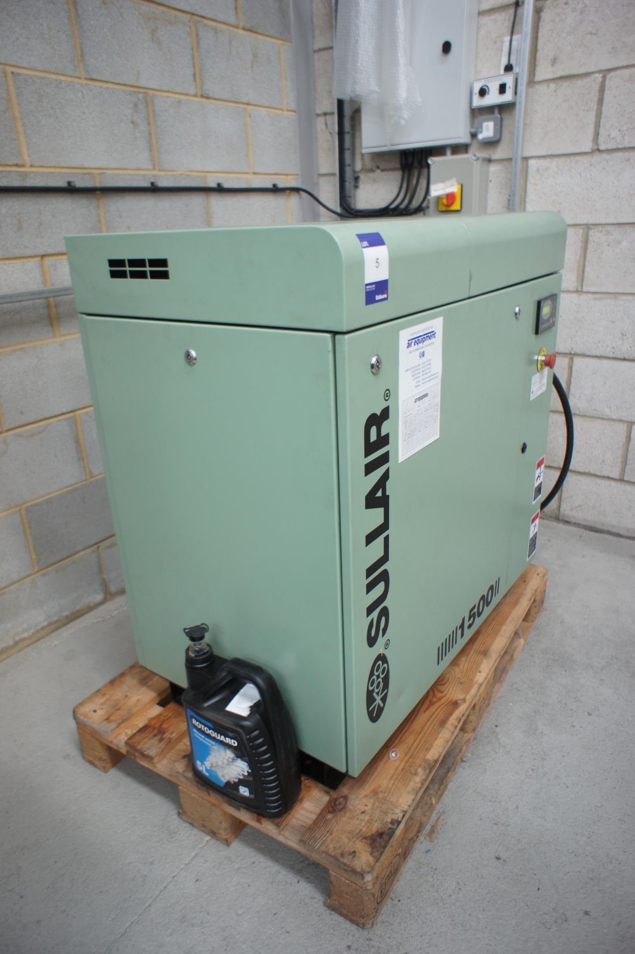 Complete compressed air system, comprising Sulair AS1508 packaged compressor (3876 hours, Serial - Image 5 of 11