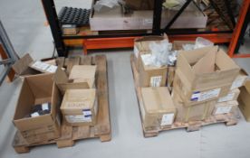 Contents to 2 x pallets, including various hub mounting ‘C’ clamp sets, hub mounting ends,