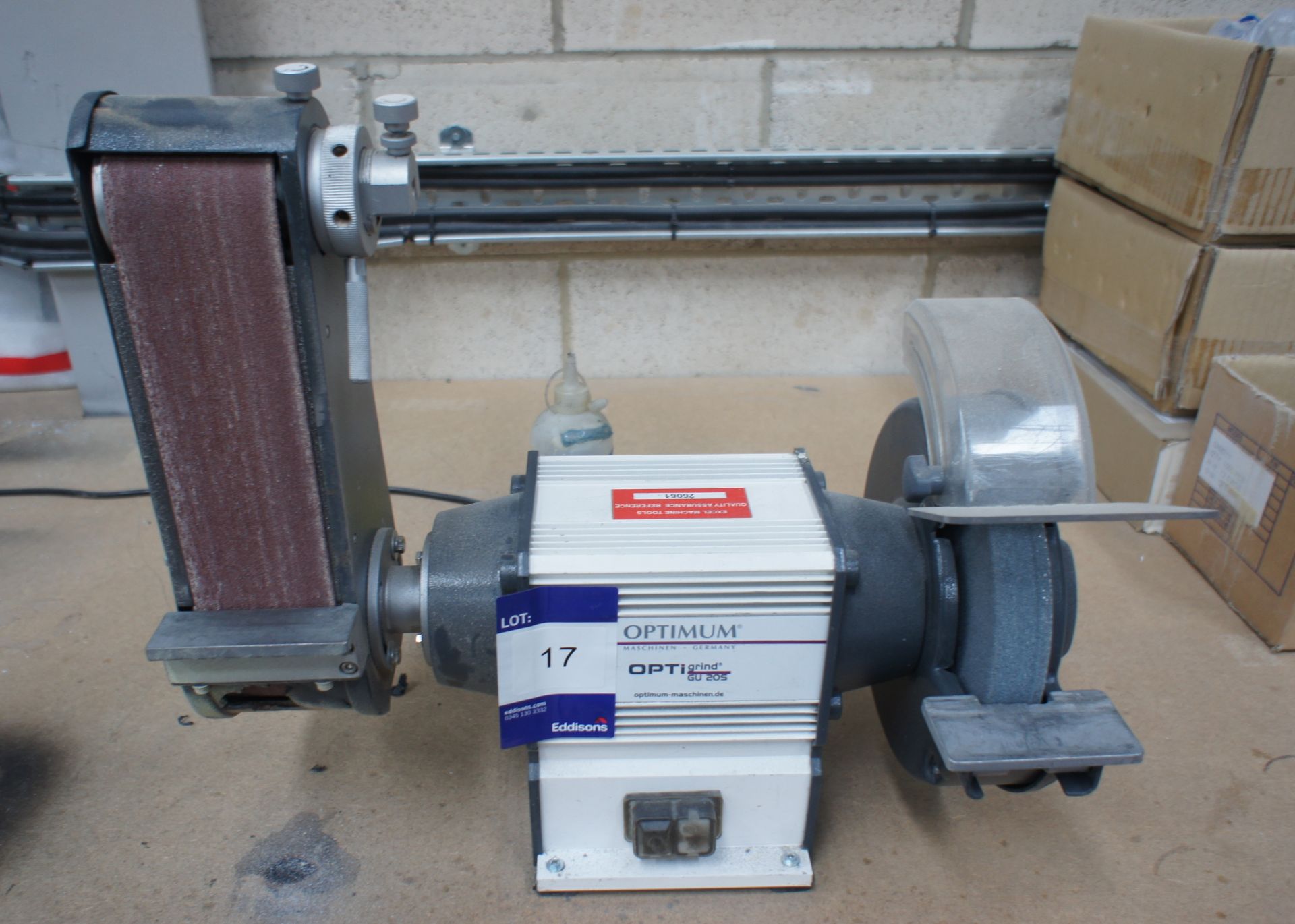 Optimum GU20S bench / belt grinder (Purchaser to remove) - Image 2 of 2