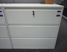 Metal 3 drawer lateral filing cabinet (1000 x 980