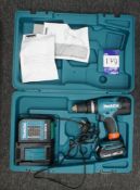 Makita DHP453 cordless hammer drill, with charger and 1 x battery