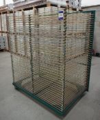 Steel fabricated mobile drying rack, with 40 racks