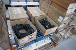 4 x Boxes of jumper with byrne male and female connector cable, 850 / 1800mm length