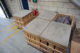 5 x Various mobile wooden crates