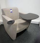 Upholstered mobile ergonomic chair, with integrate