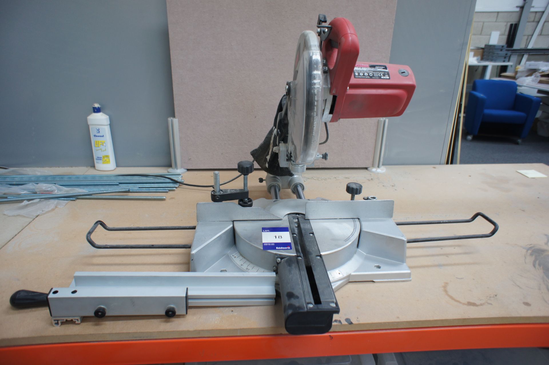 Xtreme PSM 255SN 10” sliding mitre saw, with laser (Purchaser to remove, as fastened to table) - Image 2 of 3