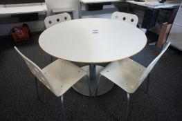 Circular breakout table (1180 diameter) with 4 x breakout chairs