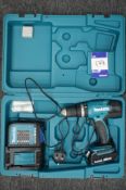 Makita DHP453 cordless hammer drill, with charger and 1 x battery