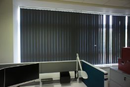 Fabric office blinds (Approx. 3300 x 1660) Purchasers responsibility to remove