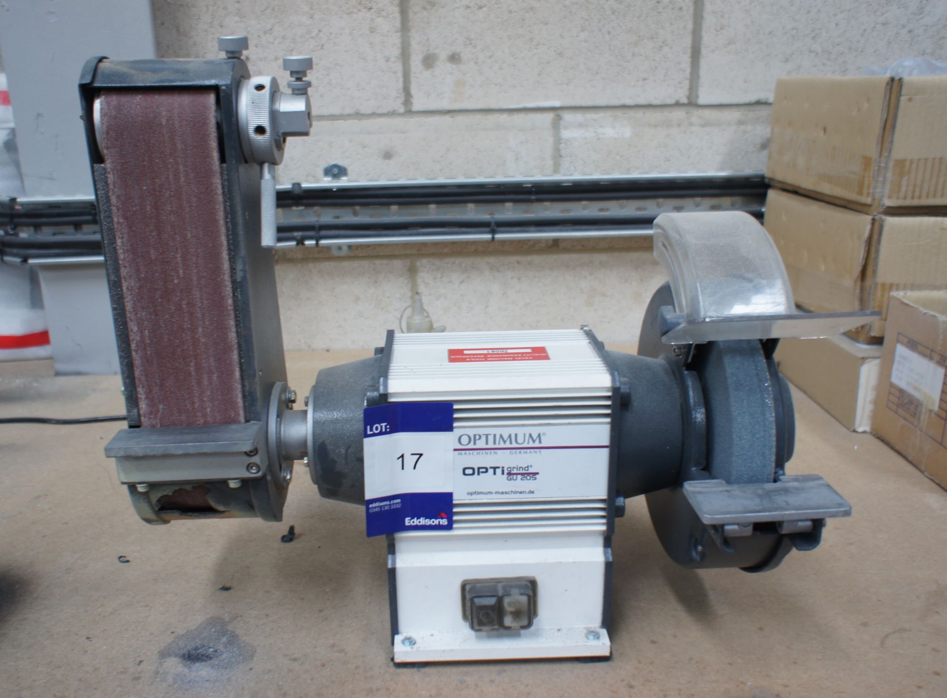 Optimum GU20S bench / belt grinder (Purchaser to remove)