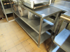 Stainless Steel Prep Table 1530 x 530 x 860mm High & Stainless Steel Topped Prep Table 1420 x 540 x